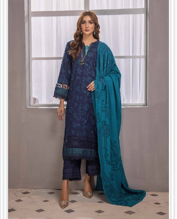 3 Piece Johra Embroided
