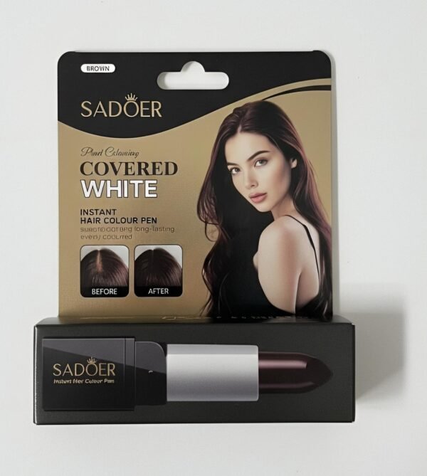 SADOER Covered White Instant Hair Colour Pen (Brown)